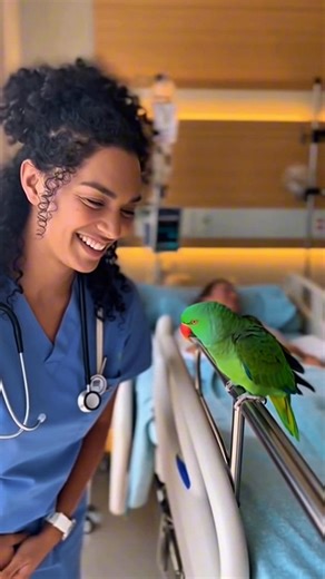 "Flattery Gets a Bigger Treat? 🦜💙" This cheeky parrot knows how to charm the nurse! 😂 Watch as he tries to score a treat with his smooth talk! Perfect lip-sync and candid hospital moments make this so real! #Tags: #ParrotCharm #NurseLife #AnimalHumor #Flattery #ViralPets #FunnyAnimals #ViralVideo #Shorts #CandidMoments | Smile of Prosperity