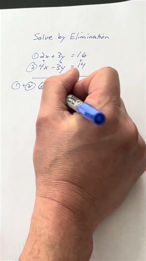 Solve Linear System by elimination method #equations #grade10maths #stemeducation #mathproblem