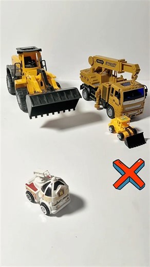 Yes or No Toys? Heavy Duty Vehicle, Bulldozer, Crane Truck #heavyduty #shorts #bulldozer #toys