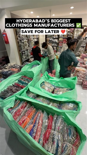 HYDERABAD'S BIGGEST MANUFACTURER UNIT 😱 #cheapestgarments #wholesalemarket #manufacturinghub #foryou