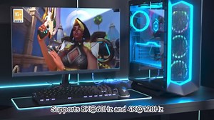 8K DisplayPort to HDMI 2.1 Cable 10FT 8K@60Hz 4K@120Hz Uni-Directional DP (Source) to HDMI (Display) Braided Cord DP to HDMI Compatible with PC, Dell, AMD, Lenovo, Monitor, HP