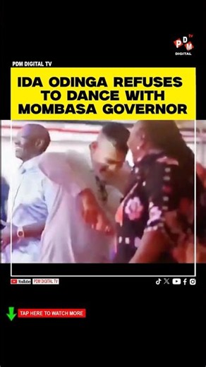 IDA ODINGA REFUSES TO DANCE WITH MOMBASA GOVERNOR #kenyanews #kisumu