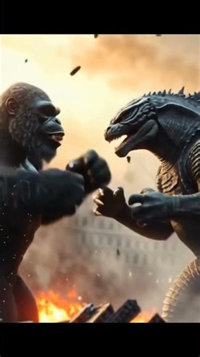 King Kong Vs Godzilla Fight #Godzilla #kingkong