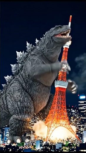 godzilla destroying tokyo tower
