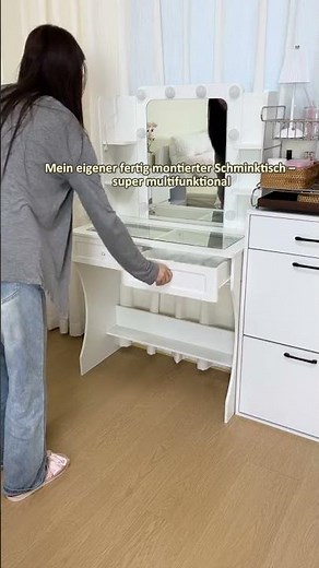 💄 Easy to Assemble & So Beautiful! | WOLTU Glass-Top Vanity ✨