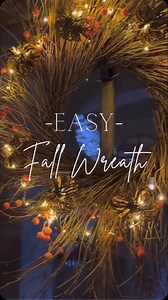 16K views · 215 reactions | I found these wood pumpkin string lights and they’re so cute! I took an 18 inch grape vine wreath and weaved the string lights throughout and love how it turned out. I hid the battery pack behind on the wreath hook and turn it on with the remote. There’s different settings for the lights as well. . . Say LIGHTS for more info! . . #fall #porchdecor #falldecor #pumpkins #craft #crafting #wreath #wreathmaking #crafty #craftymama | The Sassy Barn | Facebook