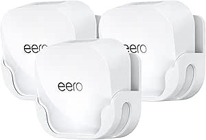 XLTTYWL eero 7 Wall Mount Kit, erro 7 Mount Bracket Optimize Space&Cable Management Accessories eero WiFi 7 Compatible with eeros 7 Extender Dual-Band Mesh Wi-Fi 7 Router (White, 3 Pack)