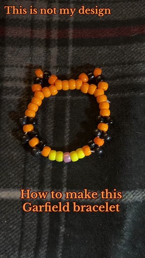 If you need any help with the tutorial let me know #garfieldthecat #garfield #garfieldandfriends #bead #beadwork #beadworktiktok #beads #beadedjewelry #beadedbracelet #jewelry #jewellery #bracelet #character #cute #blowthisup #fypシ゚viral #fypage #fypage