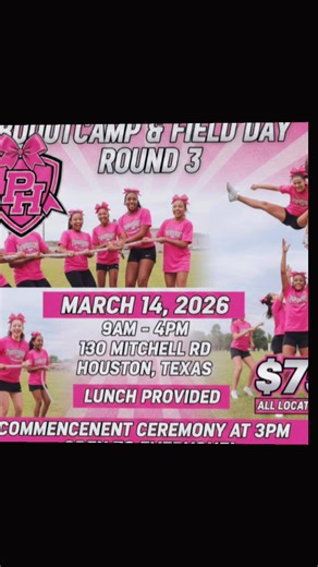 Sound on! Round 3 Cheer bootcamp has arrived! All teams and all locations in Houston Texas💕Get ready March 14th is underway #cheerlife #cheerbootcamp #houstoncheer #powerhouse