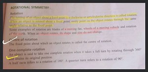 ROTATIONAL SYMMETRYRotationThe turning of an object about a f... | Filo