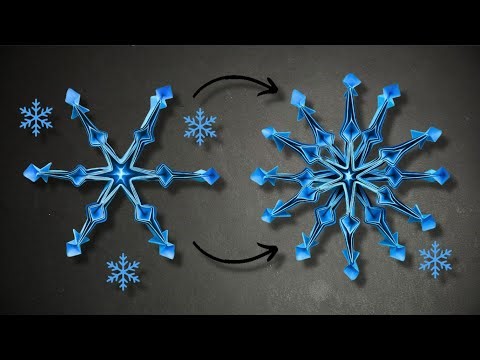 Origami Snowflake Tutorial ❄️ How to fold easy paper snowflake