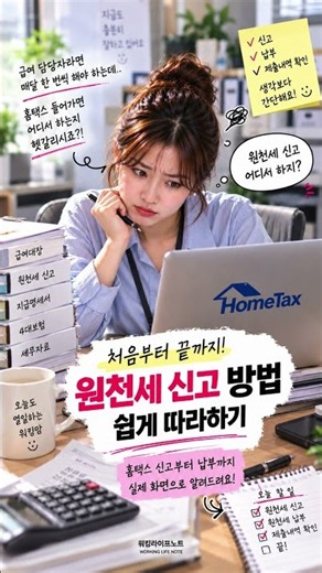 원천세 신고 방법｜홈택스에서 이렇게 하세요