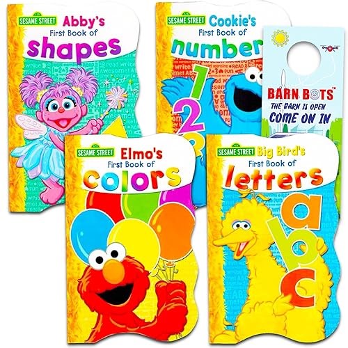 Sesame Street First Books Series; BIG Bird's Letters, Abby's Shapes, Elmo's Colors, Cookie's Numbers