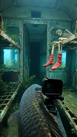 GoPro on a Carp: Finding a Sunken Train Underwater 🐟🚂