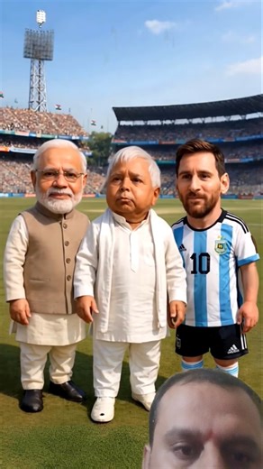😂 Funny Meeting with Messi | Modi Ji & Lalu Ji Comedy Show 🔥#shorts#funny #trending