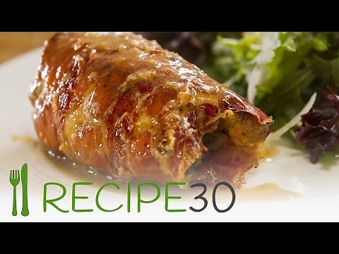 Chicken thigh filled with Greek & Italian flavors wrapped in prosciutto