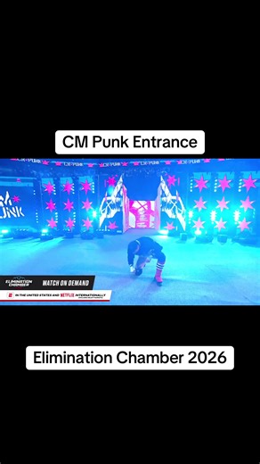 CM Punk’s Entrance at Elimination Chamber. #wwe #cmpunk #wrestling #wrestlemania #wwefan