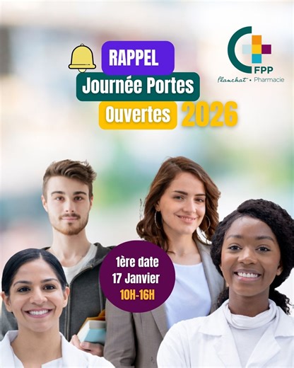 CFPP on Instagram: "📣 Plus que 4 jours avant notre Journée Portes Ouvertes ! Rendez-vous ce samedi 𝟏𝟕 𝐣𝐚𝐧𝐯𝐢𝐞𝐫, de 𝟏𝟎𝐡 𝐚̀ 𝟏𝟔𝐡, au CFPP, 59 rue Planchat, Paris 20e 🏫 Vous hésitez encore sur votre orientation ou vous pensez à une réorientation ? Venez découvrir nos 𝐟𝐨𝐫𝐦𝐚𝐭𝐢𝐨𝐧𝐬 𝐞𝐧 𝐚𝐥𝐭𝐞𝐫𝐧𝐚𝐧𝐜𝐞 dans le domaine pharmaceutique et santé : 💊 DEUST Préparateur Technicien en Pharmacie 🌿 Licence Pro Conseiller spécialisé en herboristerie et produits de santé à base de 
