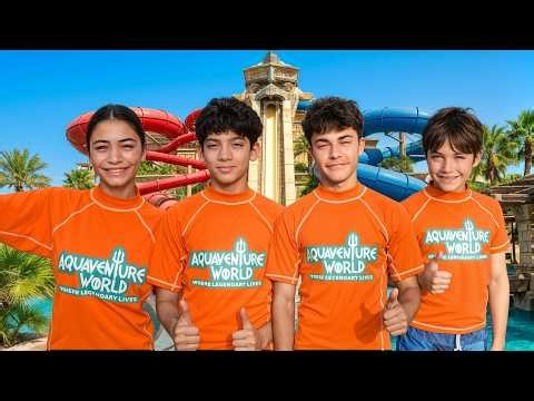 Jason Explores Atlantis Hotel! Swimming, Slides & Fun Challenges