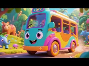 Jungle Bus Adventure Song | Wheels on the Bus for Kids