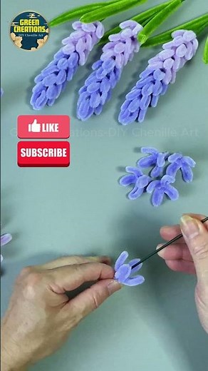 Super Easy!😍How to Make Lavender Flowers from Pipe Cleaners 💜 Simple Pipe Cleaner Lavender Tutorial