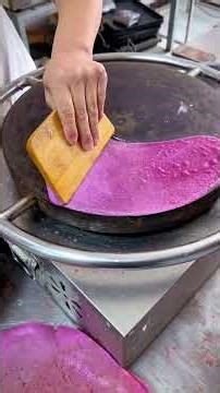 Purple sweet potato pancake technique #pancake #whole grain pancake