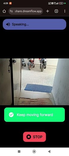 VisionGuide navigation prototype designed to assist visually impaired users using voice guidance.