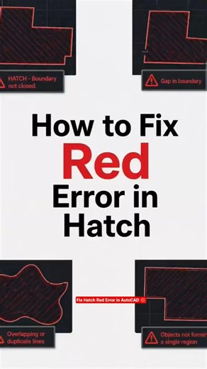 Fix Hatch Red Error in AutoCAD 🔴 #bimmalayalam #autocad #cadtutorial #Hatches
