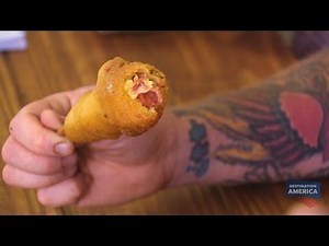 Double Bacon Corn Dog | Deep Fried Masters