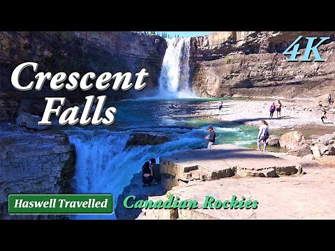 Crescent Falls – Twin Waterfalls, David Thompson Highway | Alberta 4K (Pre-2024 Renovation)