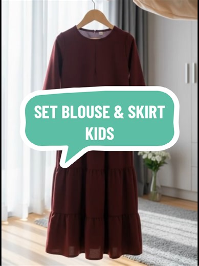 Stylish Blouse and Skirt Set for Kids