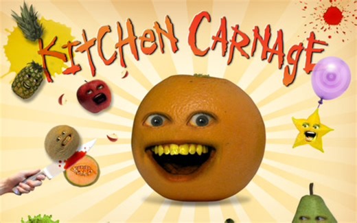 烦人的橘子：厨房杀戮，把水果丢进榨汁机里搅碎！