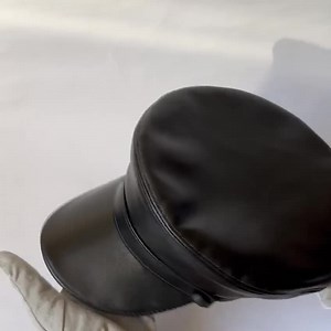 Leather Black Newsboy Cap, Baker Boy Hat, for Men, for Women - Etsy