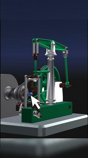 🚂3D Steam Engine Water Pump Animation | Mechanical Project.