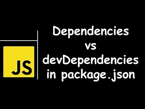 Dependencies vs devDependencies in package.json file