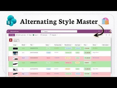 How to add alternating row colors in SharePoint lists