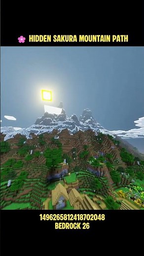 Hidden Sakura Mountain Path Seed - Minecraft Bedrock 26 🌸 #minecraft