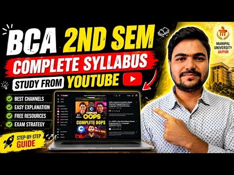 How I Study BCA 2nd Sem from YouTube 📚 | Full Strategy + Resources