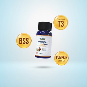 Hair Vital is a nutritional supplement enriched with D-mixed-tocotrienols, Beta-sitosterol, and Pumpkin Seed Oil. Say goodbye to dull days and hello to vibrant, healthy hair. Call 9500002401 and grab yours today!✨ #VCare #hairvital #haircare #hairsupplement #supplement #healthyhair #regimen #ingreadients #pumpkinseedoil | VCare