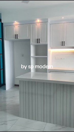Modern Minimalist Kitchen Design with White Cabinetry