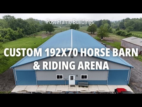 Custom 192x70 Horse Barn/Stables and Riding Arena | Indiana Post Frame/Pole Barn