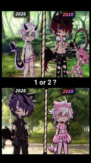 «1 or 2?»(2026 vs 2018) #gacha #lunimememes #viral #gachaclub #gachalucu #gachalife #fyp #gachalife
