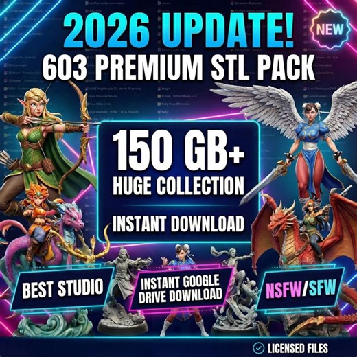 Ultimate 2026 STL Studio Pack – 603 Characters & Fantasy Models - Etsy