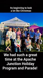 12K views · 279 reactions | It really is beginning to look a lot like Christmas! We love you Apache Junction, because you love the Salt River wild horses and we had a wonderful time at the Holiday program and parade yesterday! Thank you for visiting our booth and thank you to all the kids drawing Salt River wild horses. Happy Holidays from all of us! #saltriverhorses #managethemhumanely #Arizona #srwhmg #wildhorses #happyholidays | Salt River Wild Horse Management Group | Facebook