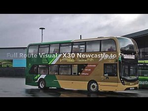 Full Route Visual - X30 Newcastle to Stanley (GNE 6340)