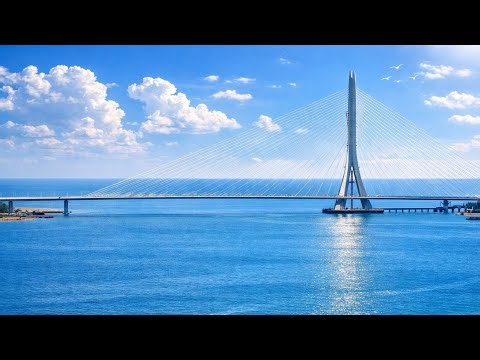 淡江大橋即時畫面03.18台灣最新地標！世界第一單塔斜張橋 The world's longest single-tower, asymmetric cable-stayed bridge