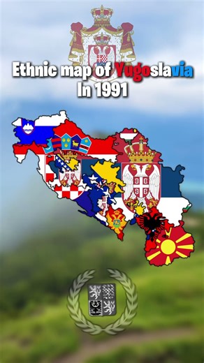 Ethnic map of Yugoslavia in 1991 #map #geographythroughmaps #europe #mapguide #history #geoportal