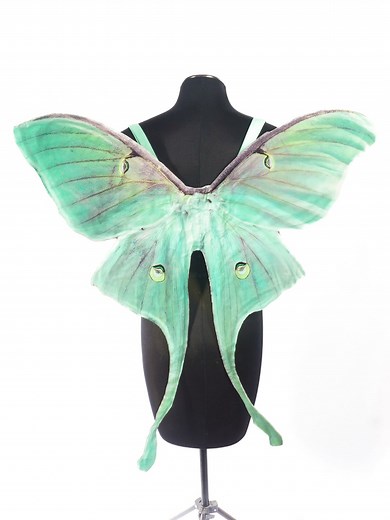 Green Luna Moth Wings: Handmade Costume Cosplay - Etsy