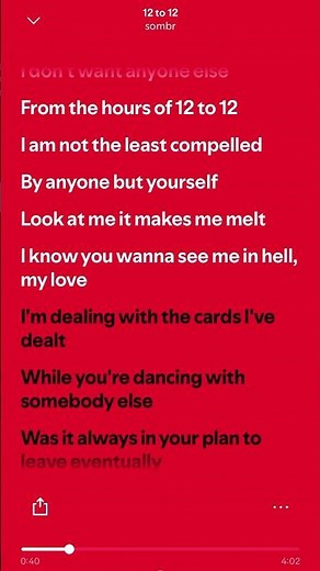 sombr - 12 to 12 (Lyrics) #lyrics #sombr #12to12