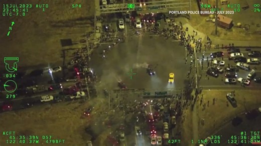 Portland police break up street takeover